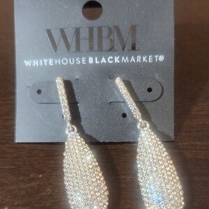 White House Black Market Sparkling Silver Earrings